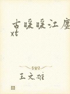 古暖暖江尘御txt