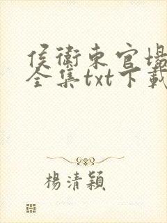 侯卫东官场笔记全集txt下载