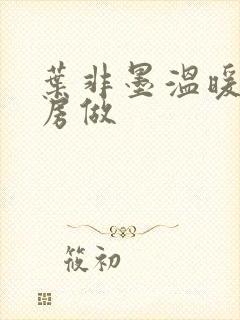 叶非墨温暖在厨房做