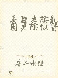 长日光阴乱作一团光阴似箭时渺渺笔封面