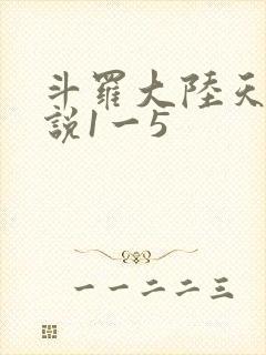 斗罗大陆天狂传说1一5