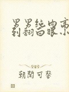 男男纯肉高被爽到翻白眼小说