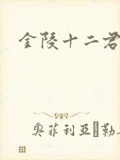 金陵十二君封面