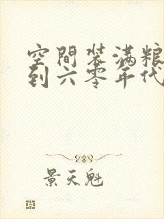 空间装满粮食回到六零年代