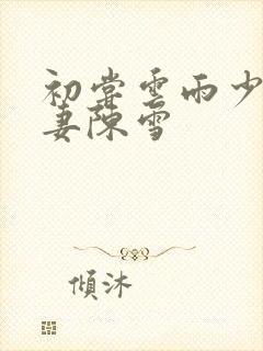 初尝云雨少妇人妻陈雪