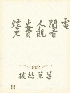 烟火人间电视剧免费观看封面