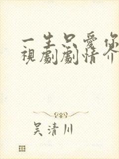 一生只爱你 电视剧剧情介绍