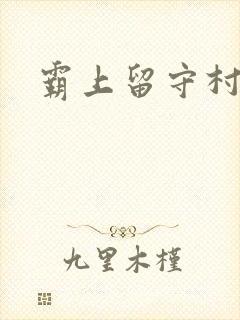 霸上留守村妇封面