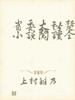 省委大秘楚东恒小说阅读全文