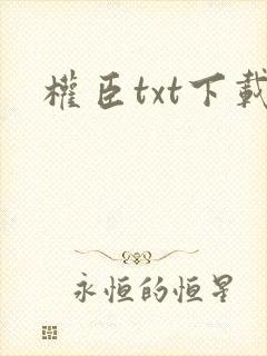 权臣txt下载封面