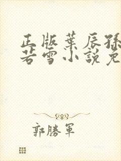 正版叶辰孙怡夏若雪小说免费阅读封面