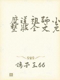 魔道祖师小说完整版全文免费阅读下载