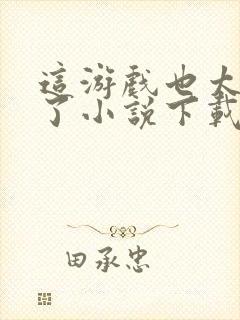 这游戏也太真实了小说下载txt