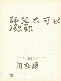 师父不可以(限)弥弥封面