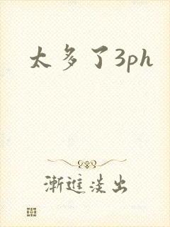 太多了3ph封面