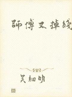 师傅又掉线了封面