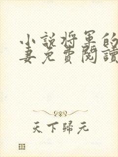 小说将军的小娇妻免费阅读