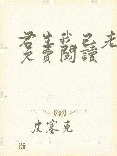 君生我已老小说免费阅读