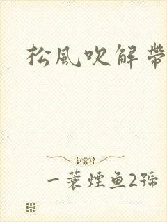 松风吹解带封面