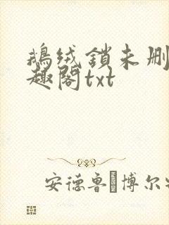 鹅绒锁未删除笔趣阁txt