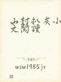 山村扒灰小说全文阅读