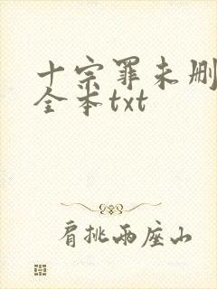 十宗罪未删减版全本txt