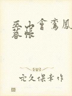 巫山会鸾凤颠芙蓉帐封面