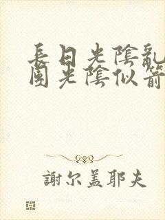 长日光阴乱作一团光阴似箭笔趣阁封面