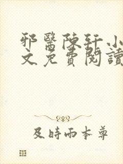 邪医陈轩小说全文免费阅读