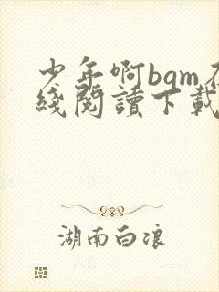 少年啊bgm在线阅读下载免费封面