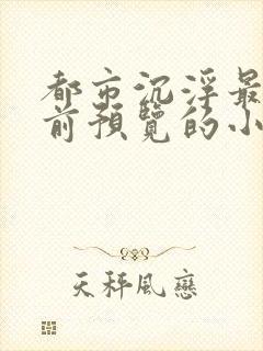 都市沉浮最快超前预览的小说3030