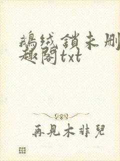 鹅绒锁未删除笔趣阁txt