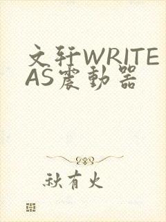 文轩WRITEAS震动器封面