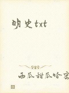 明史txt