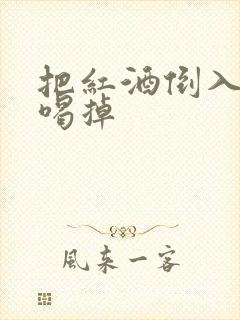 把红酒倒入b里喝掉