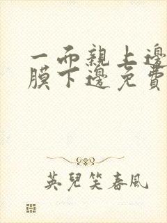 一面亲上边一面膜下边免费阅读