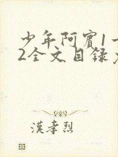 少年阿宾1一72全文目录免费下载封面