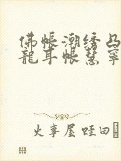 佛帐潮绣凸浮双龙耳帐慧宁法师封面