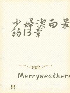 少妇洁白最刺激的13章