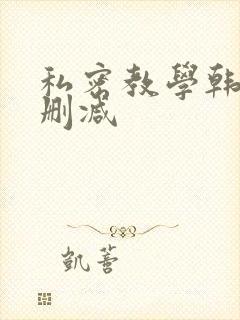 私密教学韩漫无删减