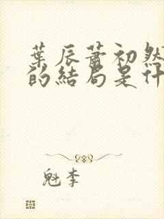 叶辰萧初然最后的结局是什么