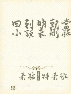 回到明朝当王爷小说未删版txt