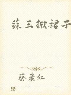 苏三掀裙子封面