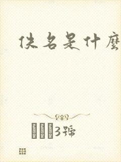 佚名是什么意思封面