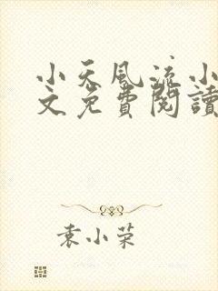 小天风流小说全文免费阅读无弹窗