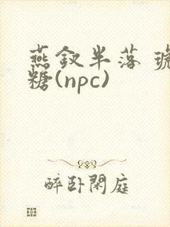 燕钗半落 琥珀糖(npc)