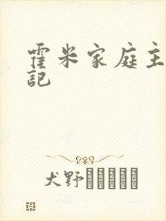 霍米家庭主妇日记封面