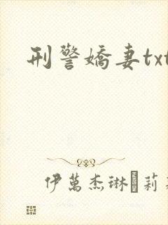 刑警娇妻txt封面