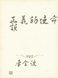 正义的使命 小说