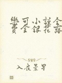 乐可小说全文免费金银花露封面